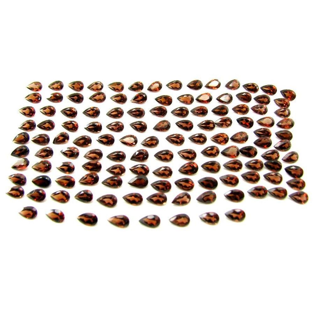 35.1Ct-128pc-Lot-Natural-Garnet-Pear-Faceted-Gemstones