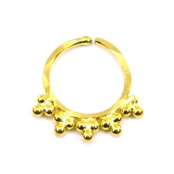 Luxurious Piercing Real 22k Yellow Gold septum ring