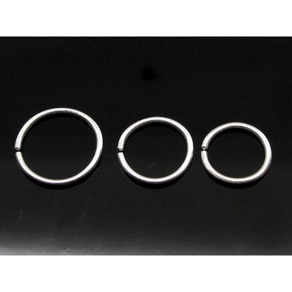 3pc Set Sterling Silver Nose/septum Hoop Wire Rings endless 20 Gauge