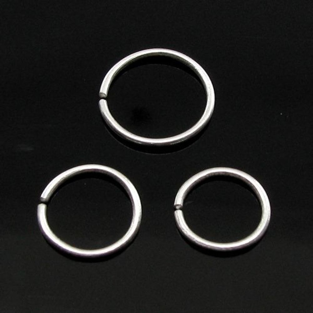 3pc Set Clean Look Silver Hoop Women Nose Rings – Karizma Jewels