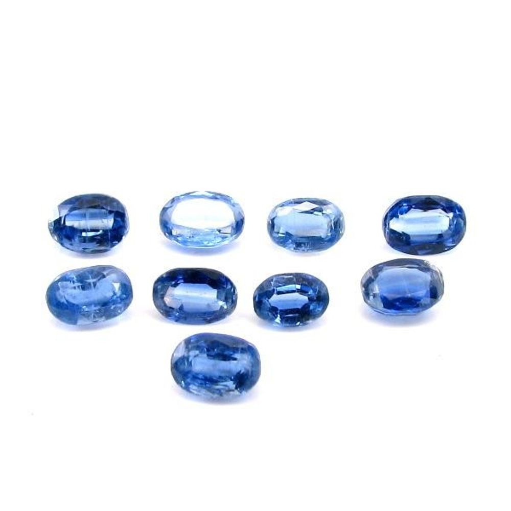 7.5Ct 9pc Lots Natural Blue Nepal Kyanite Oval Faceted Gemstone