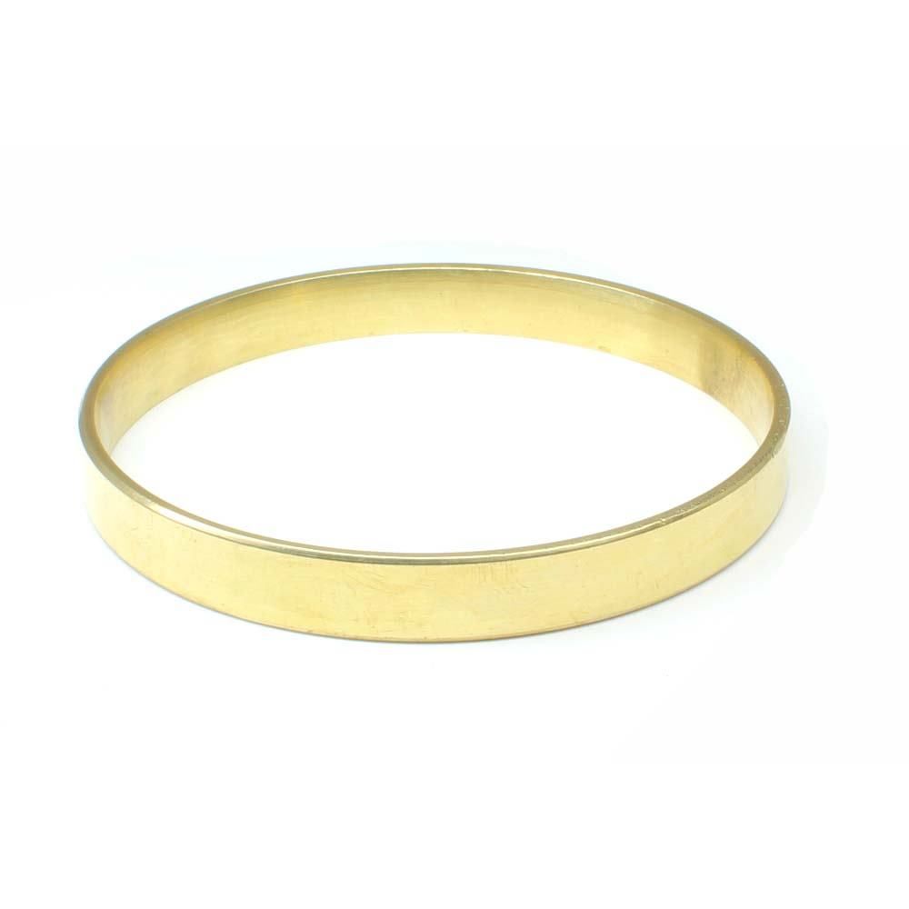 Jointless Flat wide Unisex Brass Bangle bracelet Kada