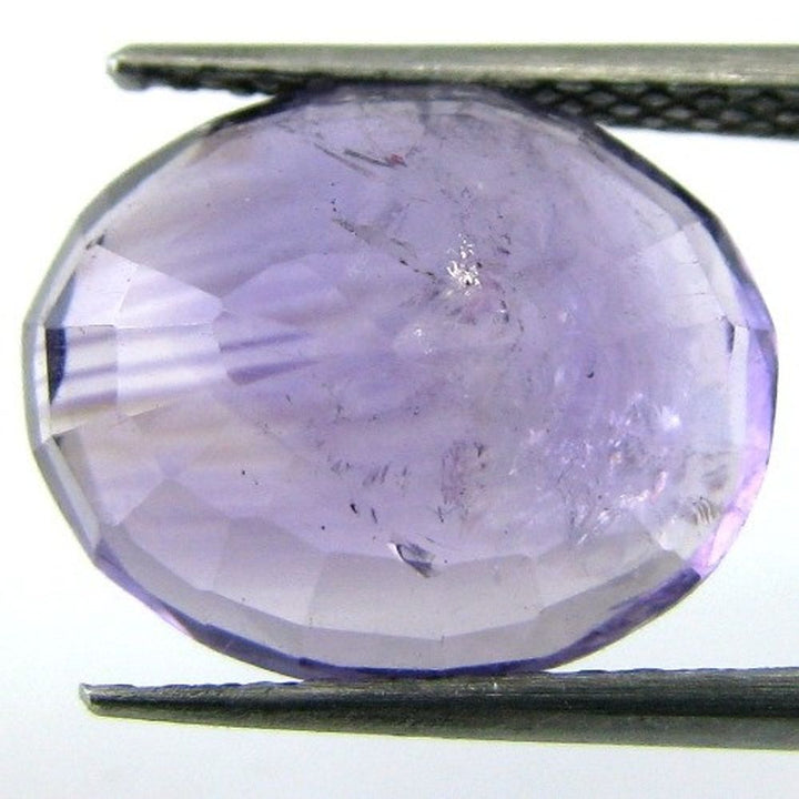 7.1CT Natural African Amethyst SI Oval Faceted Purple Gemstone