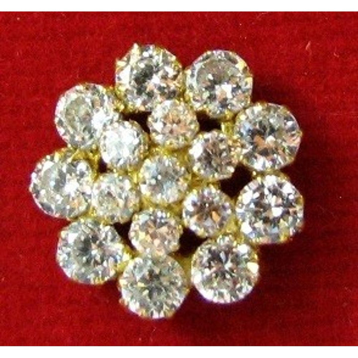 Indian-Style-Fancy-White-CZ-Nose-stud-Solid-Real-14k-Yellow-Gold-Jewelry-Fashion-Body-Pin-18g