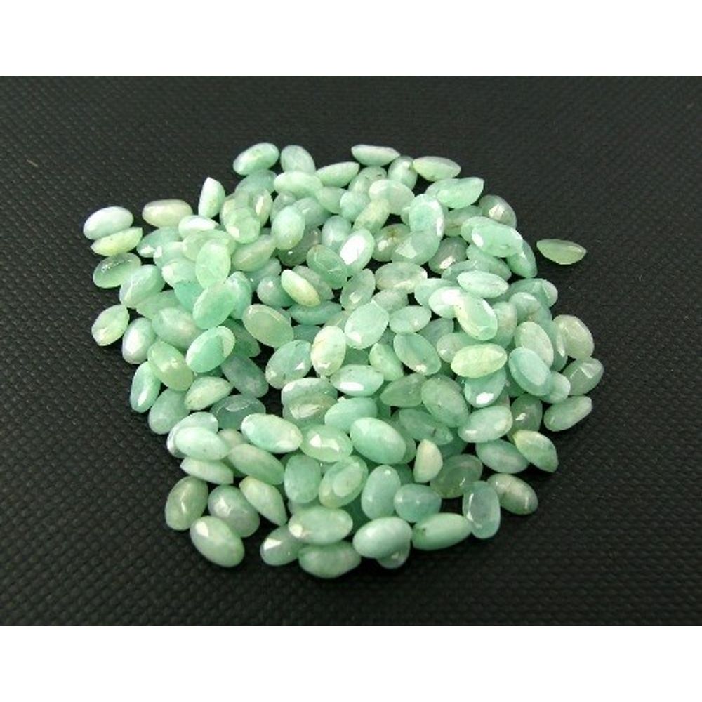 41.5Ct-158pc-Lot-5X3mm-Natural-Emerald-Oval-Faceted-Gemstones-Wholesale-Parcel