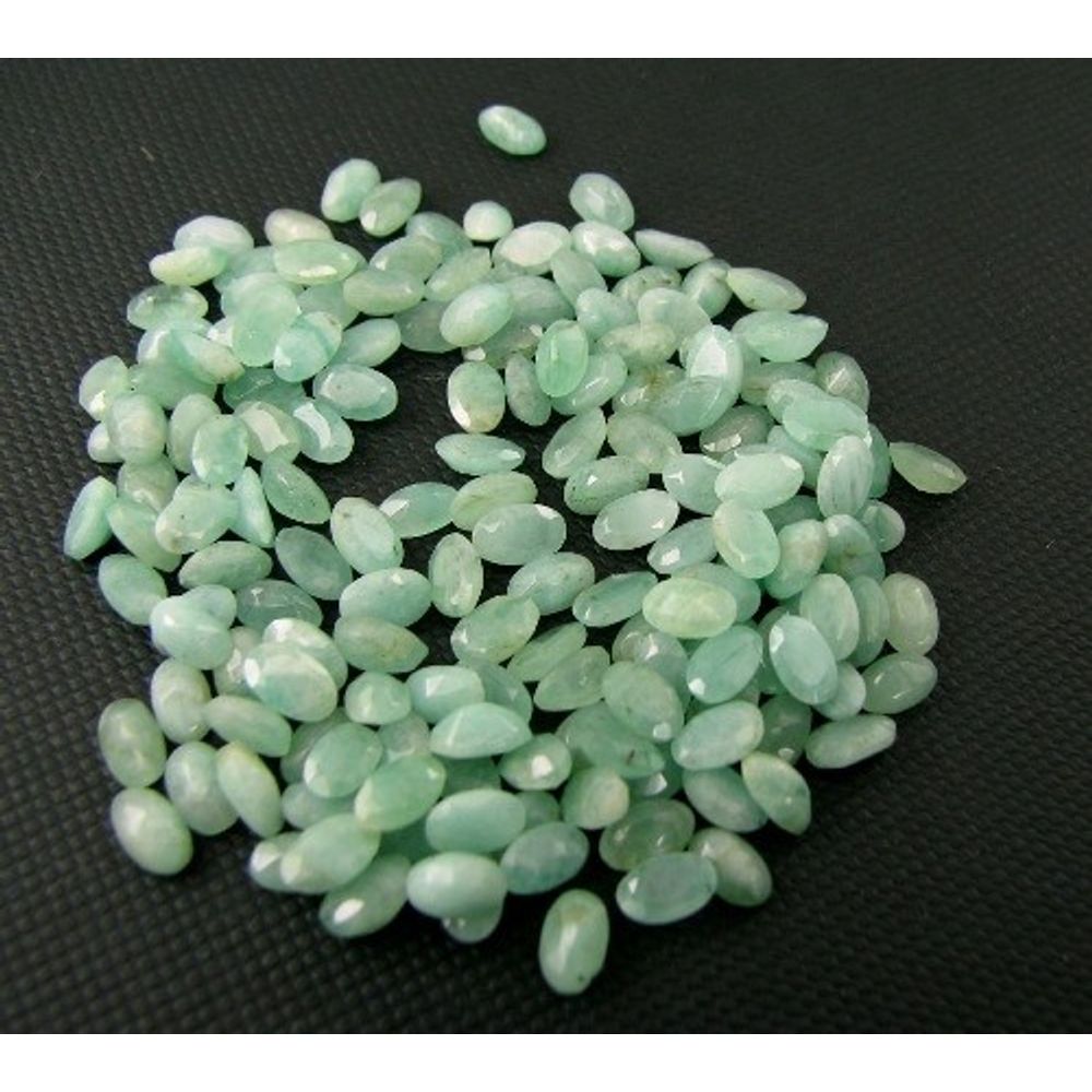 41.5Ct 158pc Lot 5X3mm Natural Emerald Oval Faceted Gemstones Wholesale Parcel