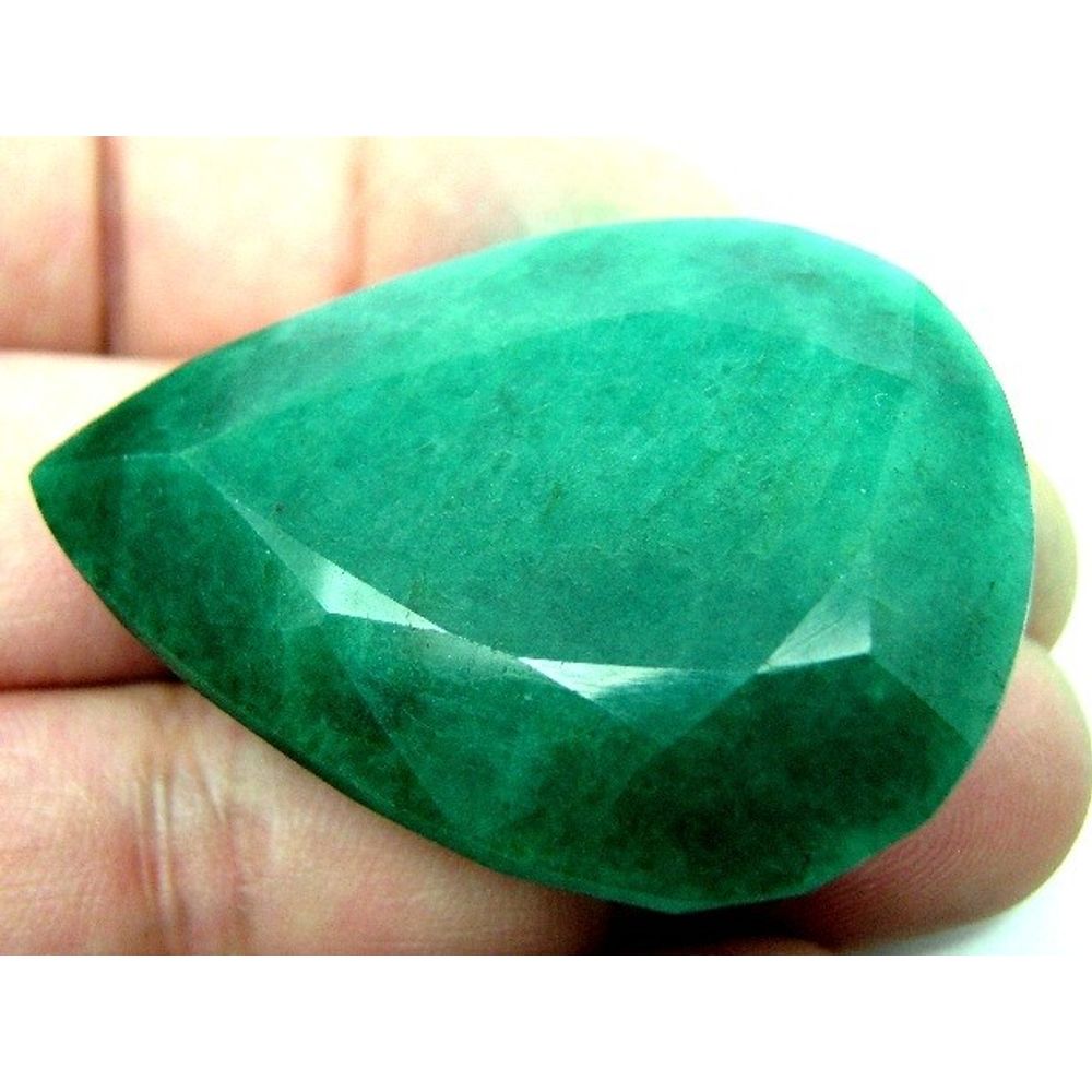 Huge-209.5Ct-Earth-Mined-Natural-Green-Emerald-Pear-Faceted-Gemstone-Collectible