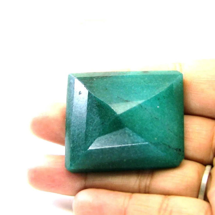 Huge 177.5Ct Natural Brazilian Green Quartz Gemstone in Emerald Color Rectangle