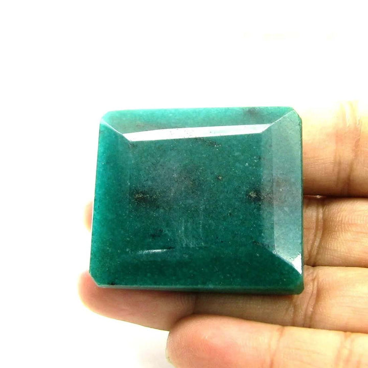 Huge 176.2Ct Natural Brazilian Green Quartz Gemstone in Emerald Color Rectangle