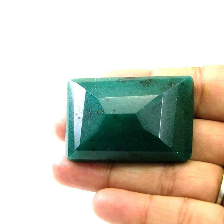 Huge 169.8Ct Natural Brazilian Green Quartz Gemstone in Emerald Color Rectangle