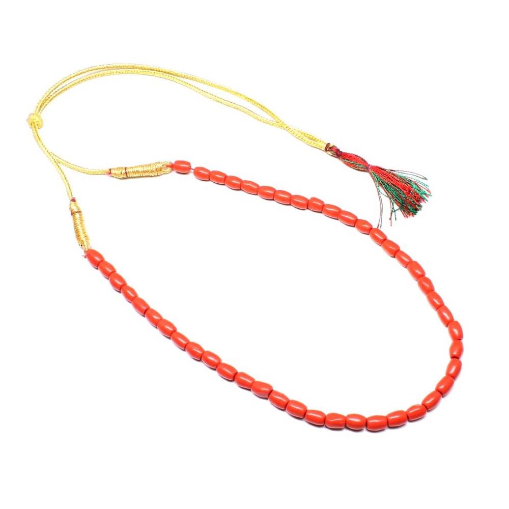 red-coral-replica-beads-drum-shape-single-line-15quot-necklace-mala