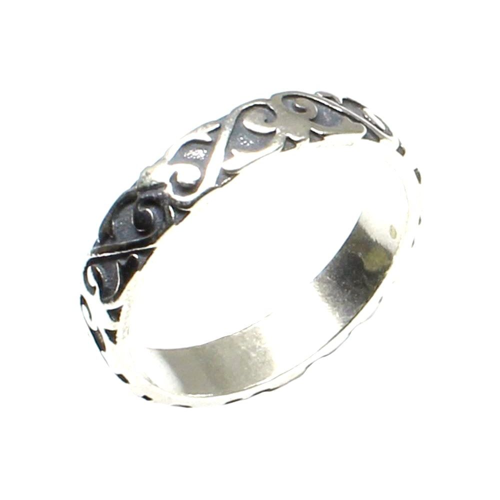 Solid Style Real Silver Ring Plain Unisex Band 17 / 57 no. Size