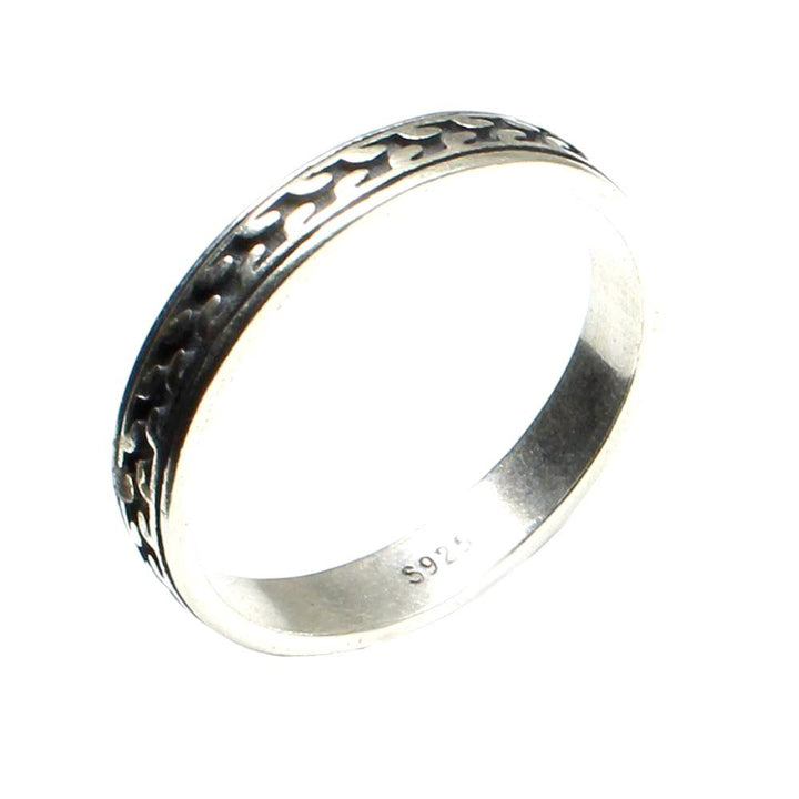 Real 925 Sterling Silver Ring Plain Unisex Band 17 / 57 no. Size