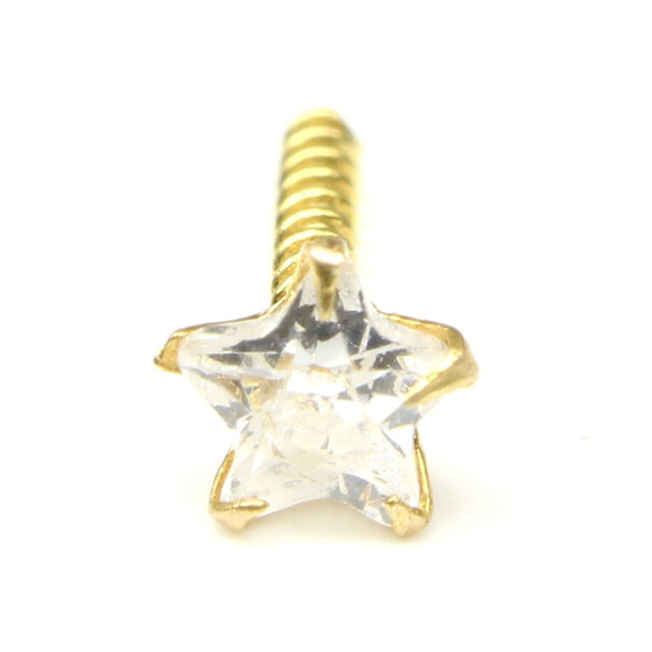 Star shaped Nose ring with screw back style