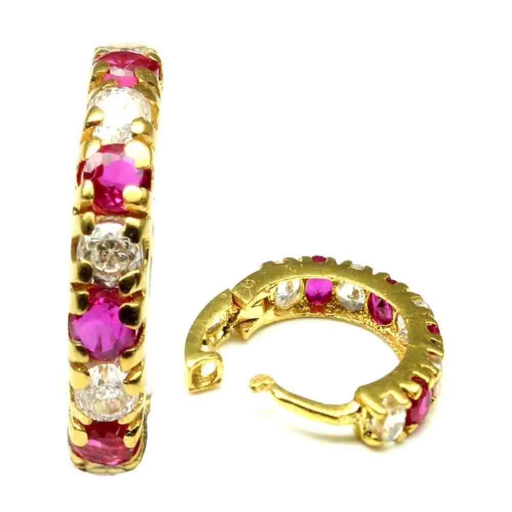 ethnic-indian-pink-white-cz-hoop-nose-ring-clicker-nase-stud-14k-real-gold