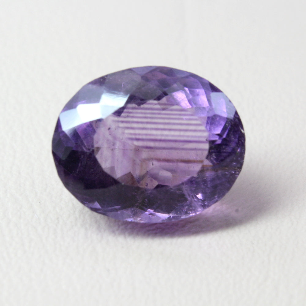 11.3Ct Natural Amethyst (Katella) Oval Faceted Purple Gemstone