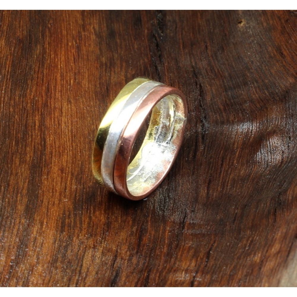Golden 100% Ashtadhatu Ring, Size: 2mm (thickness) at Rs 150/piece in Jhansi