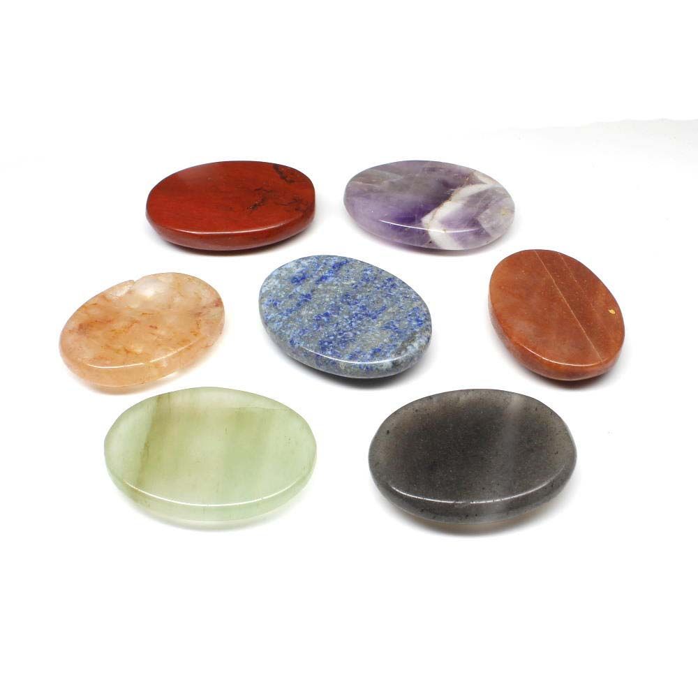 Crystals Reiki healing crystals 7 Chakra Stones with Engraved Symbols