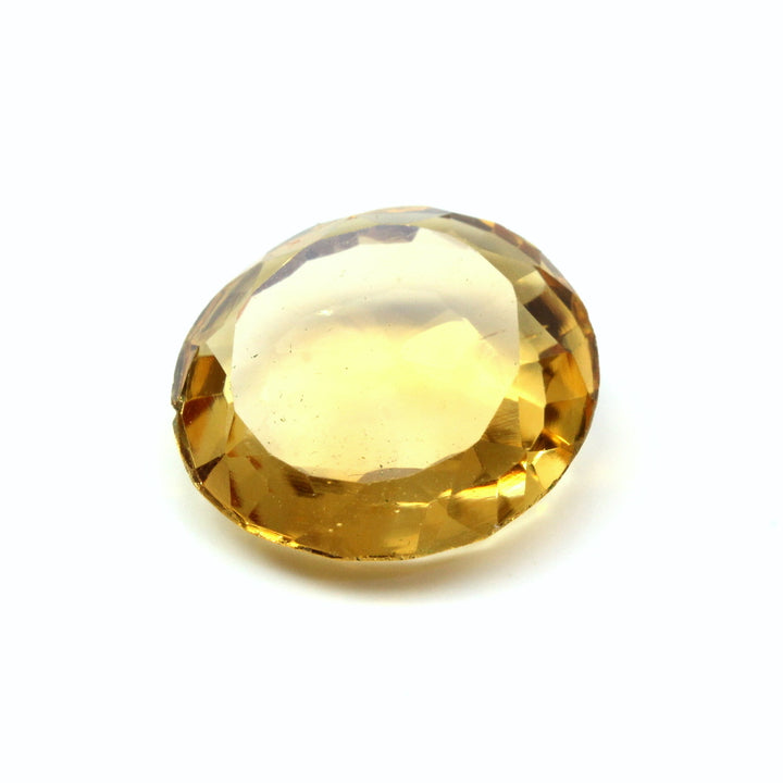 Certified 3.68Ct Natural Yellow Citrine (Sunella) Oval Faceted Gemstone