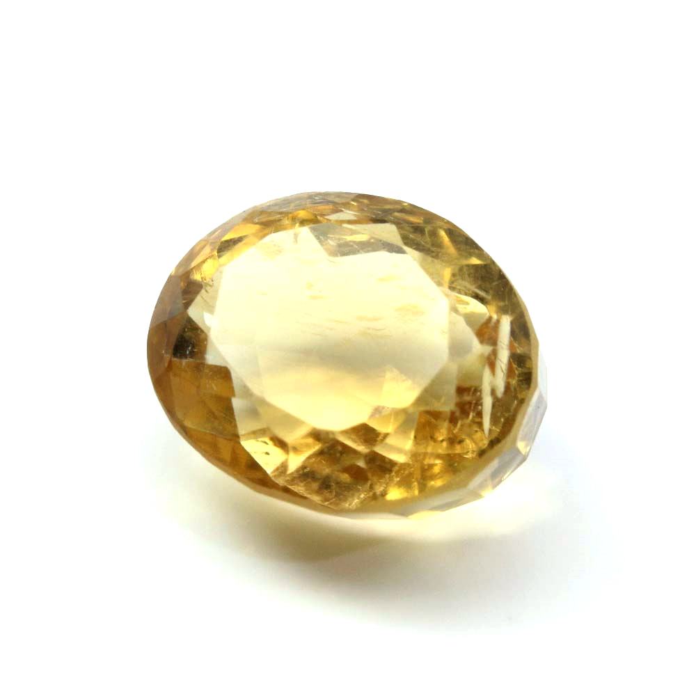 Certified 7.46Ct Natural Yellow Citrine (Sunella) Oval Faceted Gemstone