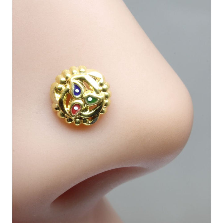 real-gold-nose-stud-14k-ethnic-indian-piercing-nose-ring-push-pin-7714