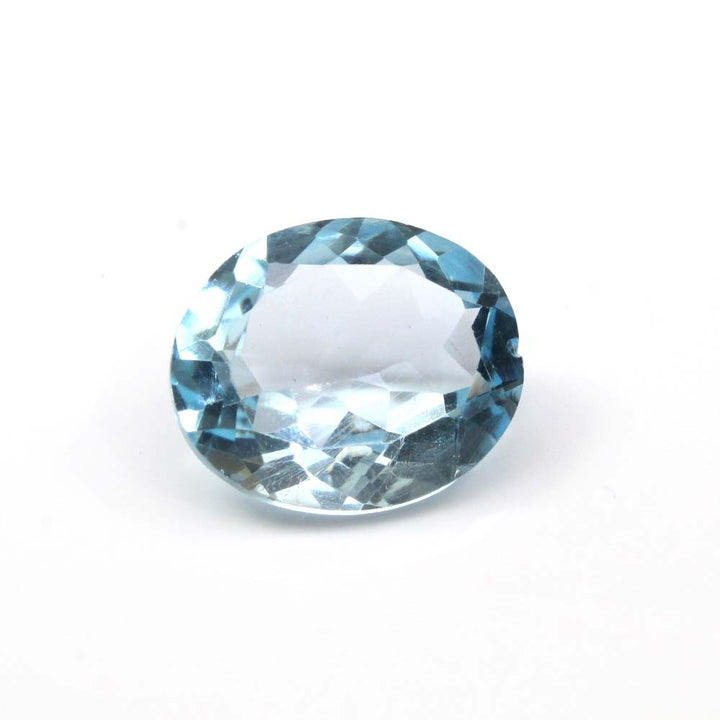 CERTIFIED 3.82Ct Natural Blue TOPAZ Oval Faceted Clear Gemstone