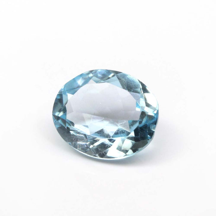 CERTIFIED 3.82Ct Natural Blue TOPAZ Oval Faceted Clear Gemstone