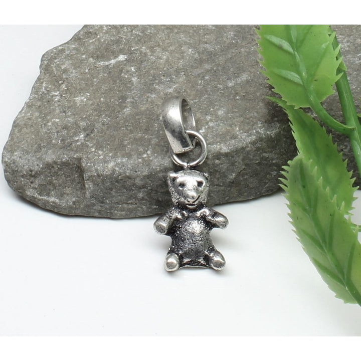 Teddy bear 925 Sterling Silver Small tiny Pendant