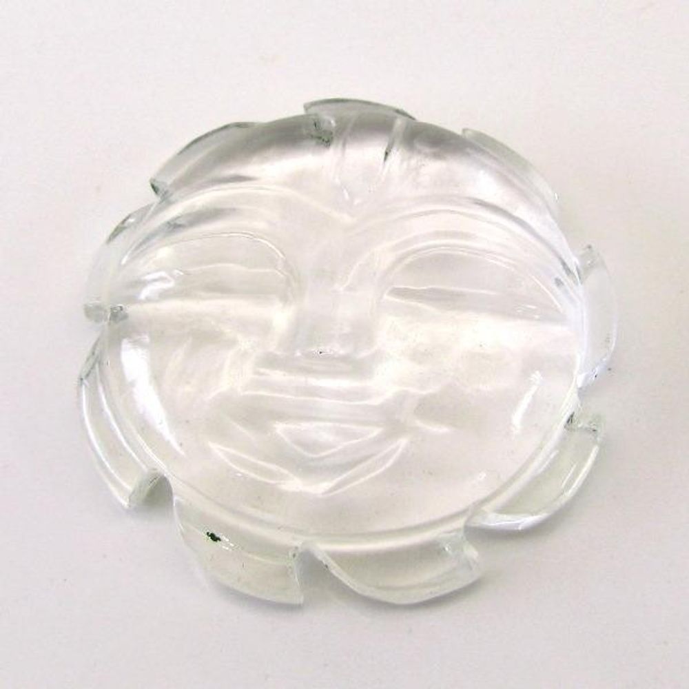 80.8Ct-Natural-Clear-Crystal-Quartz-Sphetic-Carved-Lord-Surya-Sun-Religious-Gift