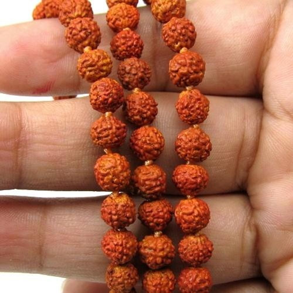 Natural Rudraksha Seeds Prayer Mala for Meditation