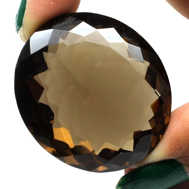 Huge collectible 143.9Ct Natural Smoky Quartz Crystal Oval Gemstone