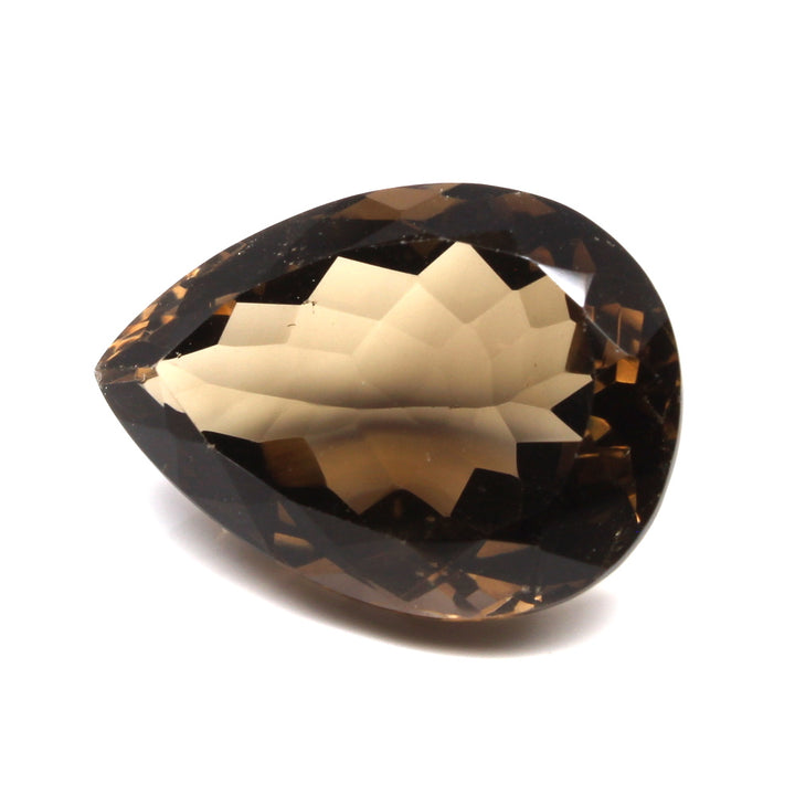 51.8Ct Natural Smoky Quartz Crystal Pear Gemstone