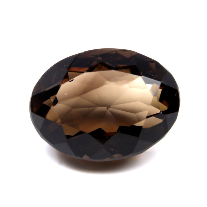 39.7Ct Natural Smoky Quartz Crystal Oval Gemstone