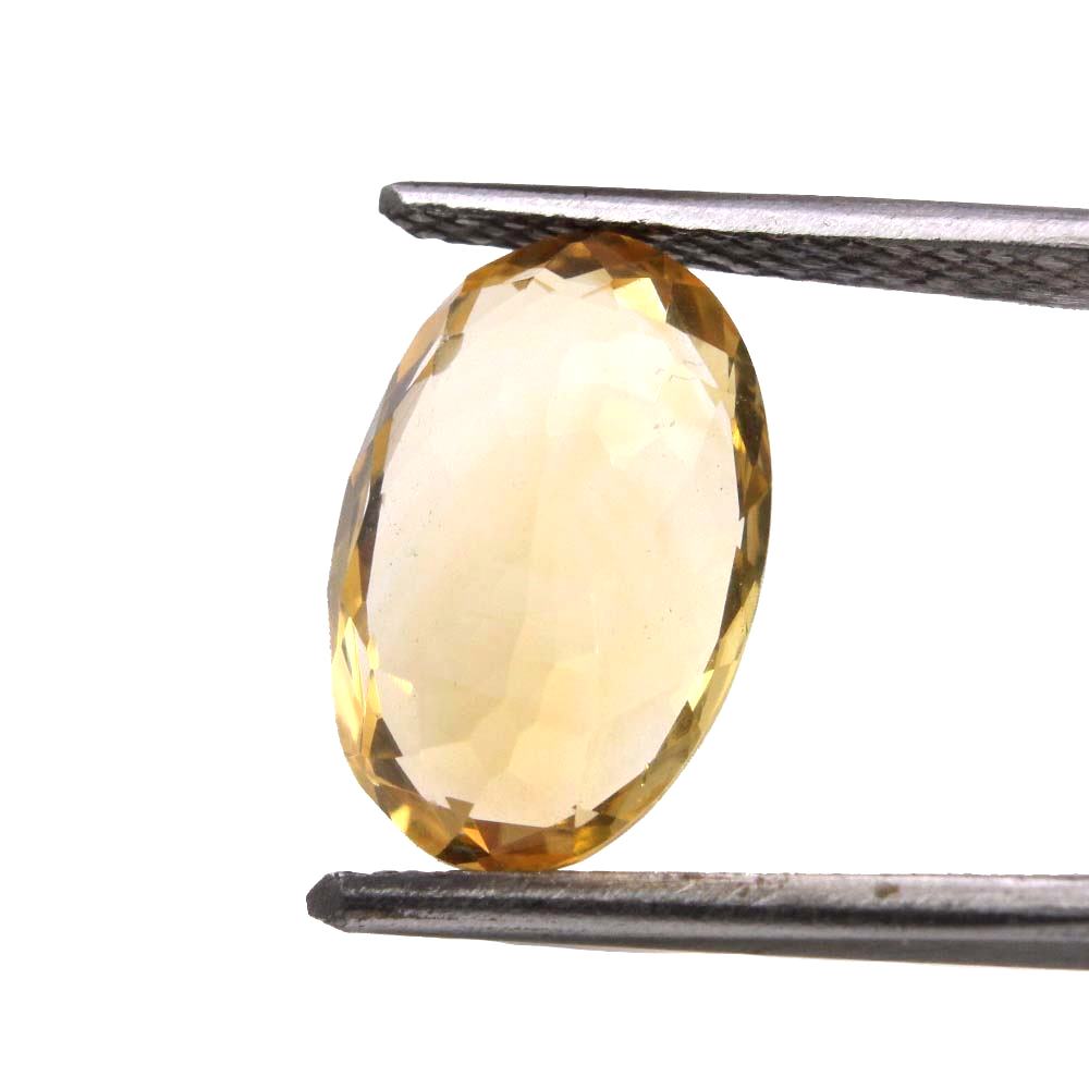 4.2Ct Natural Yellow Citrine (Sunella) Oval Cut Gemstone