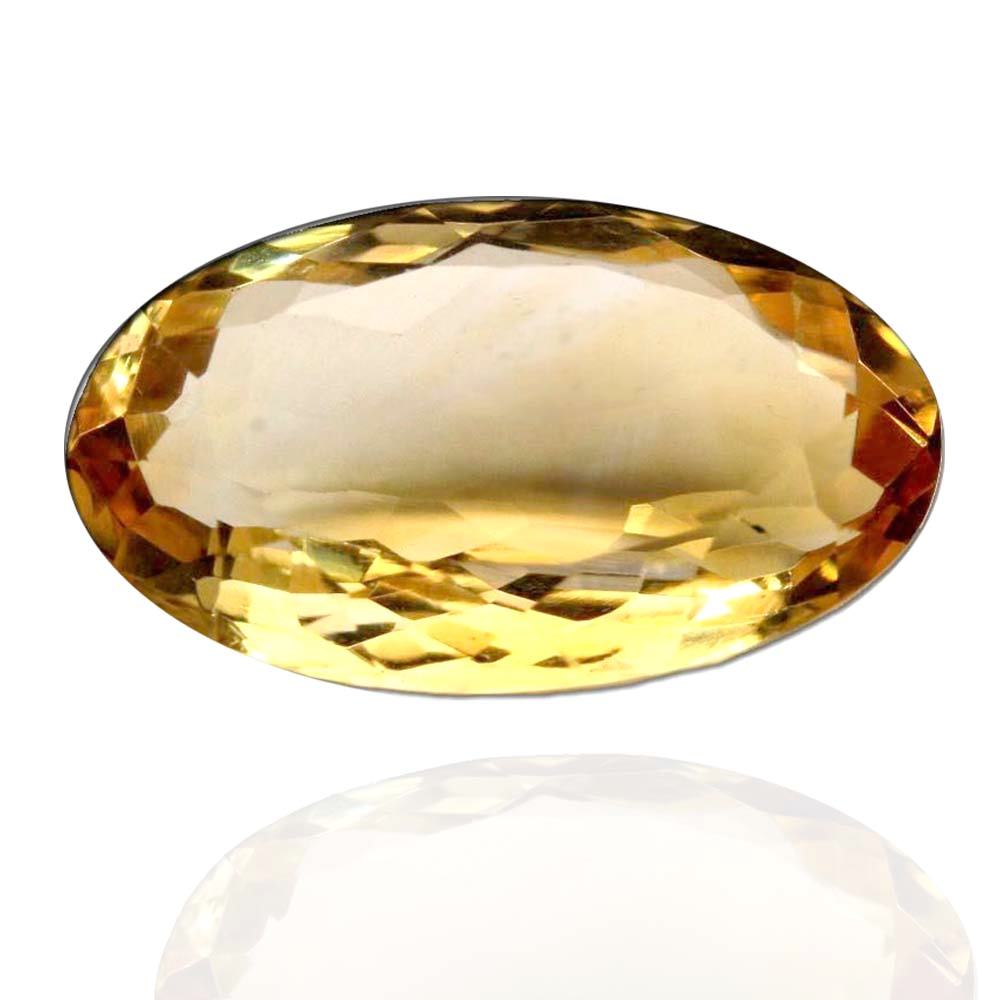4.4Ct Natural Yellow Citrine (Sunella) Oval Cut Gemstone