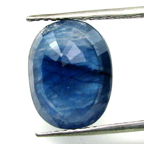 Certified 8.27Ct Natural Blue Sapphire (Neelam) Oval Cut Gemstone