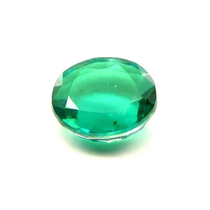 4.7Ct Green Emerald Quartz Doublet Oval Faceted Gemstone