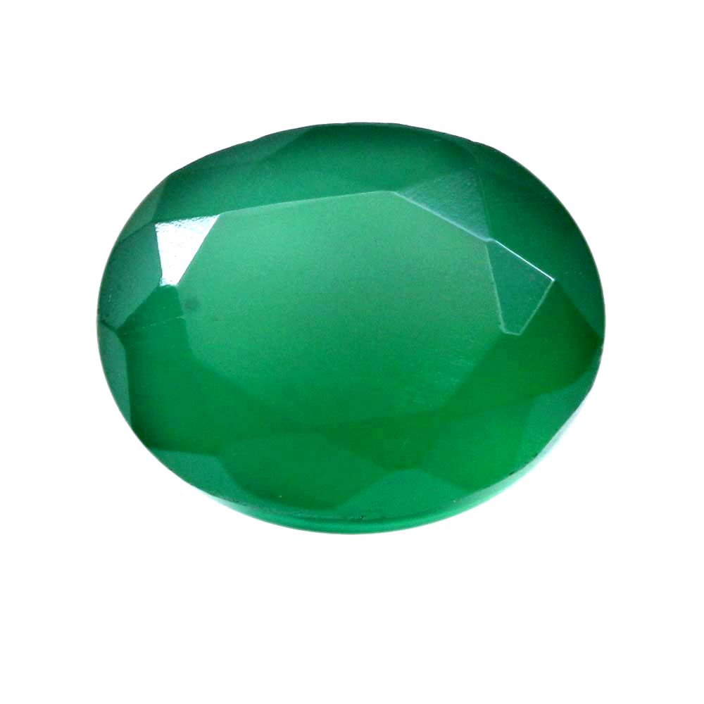 6.3Ct Natural Green Onyx Oval Cut Gemstone