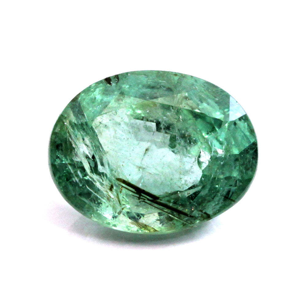 3.4Ct Natural Green Oval (Panna) Oval Cut Gemstone