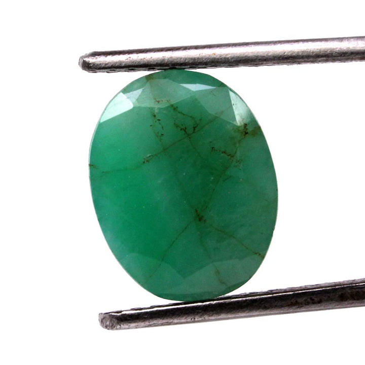 3.6Ct Natural Green Oval (Panna) Oval Cut Gemstone