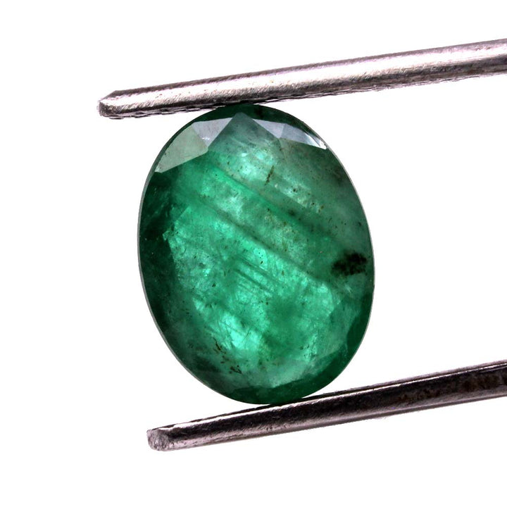 3Ct Natural Green Oval (Panna) Oval Cut Gemstone