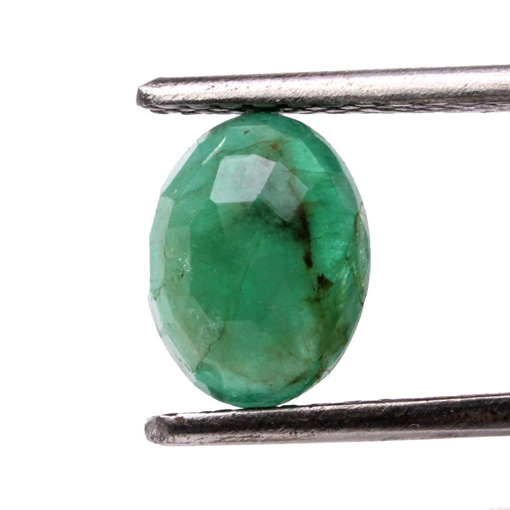 1.7Ct Natural Green Oval (Panna) Oval Cut Gemstone