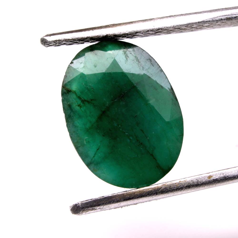 3.35Ct 100% Natural Untreated  Emerald Oval Cut Gemstone