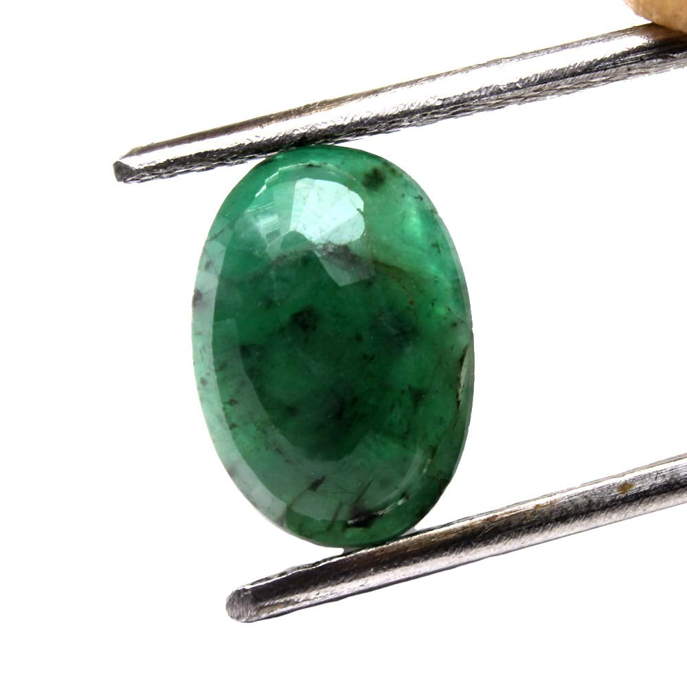 2.9Ct Natural Green Emerald Untreated Oval Cut Astor Gemstone