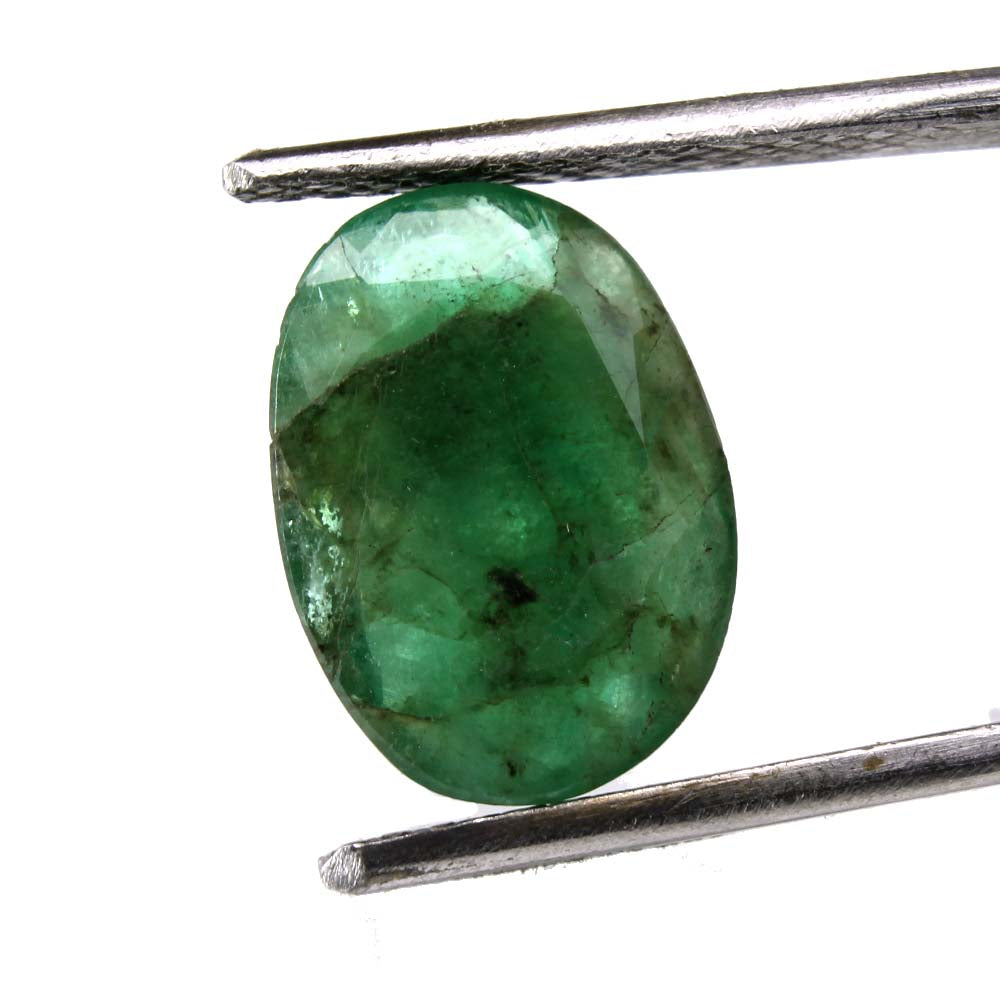 3.65Ct Natural Green Emerald Untreated Oval Cut Astor Gemstone