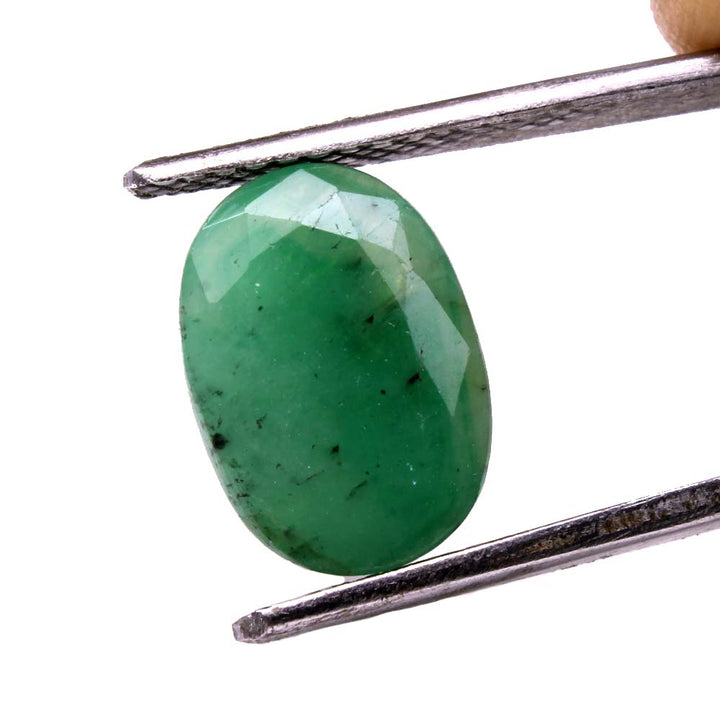 4.7Ct Natural Green Emerald Untreated Oval Cut Astor Gemstone