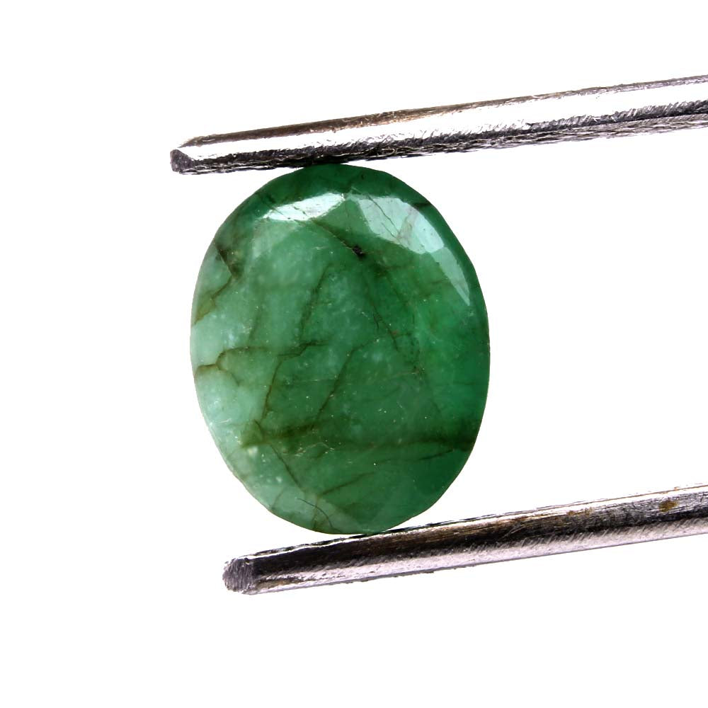 2.9Ct Natural Green Emerald Untreated Oval Cut Astor Gemstone