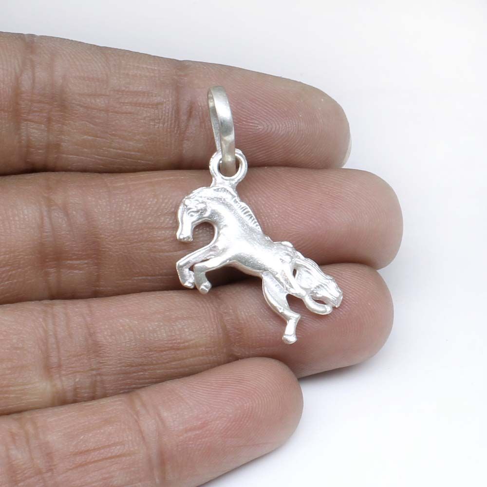Pure Sterling Silver Horse Pendant Unisex