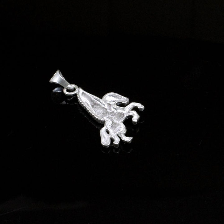 Pure Sterling Silver Unicorn flying horse Pendant Unisex