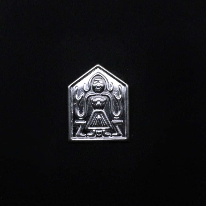 Pure Silver Ahoi Mata figure embossed on plate for red book remedies